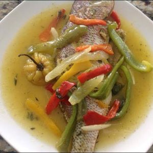 Pwason Gro Sel (Fish in savory sauce)